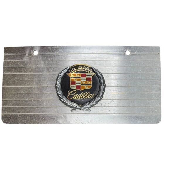 Cadillac Automobile Plate With “ Cadillac Wreath and Crest” Logo Vintage - Picture 1 of 11